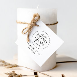 MEGHAN Monogram Boho Schwarz-weiß Wedding Vielen D Geschenkanhänger