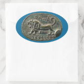 Megiddo-Siegel Ovaler Aufkleber (Tasche)