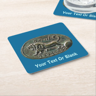 Megiddo-Siegel Rechteckiger Pappuntersetzer