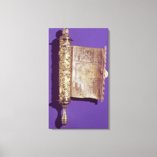 Megillah in einem Silberfall, Wien, c.1715 Leinwanddruck (Vorderseite)