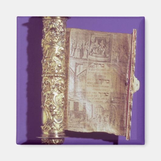 Megillah in einem Silberfall, Wien, c.1715 Magnet (Vorne)