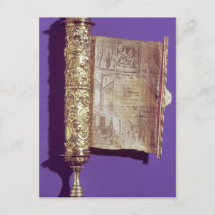 Megillah in einem Silberfall, Wien, c.1715 Postkarte