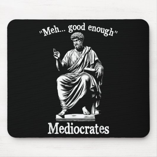 MeGood genug Mediocrates Funny Old Griechisch Phil Mousepad (Vorne)