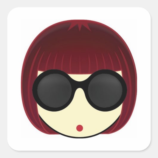 MEGUMI ・ QUADRATISCHER AUFKLEBER (Vorderseite)