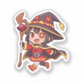 Megumin Chibi Explosion Mage Art Aufkleber (Vorderseite)