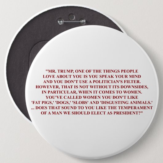 Megyn Kelly Fragen-Button Button (Vorne & Hinten)