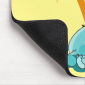Meh. Alberner Blue Elephant Cartoon mit Google Eye Mousepad (Ecke)