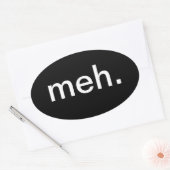 meh-Aufkleber 2,0 Ovaler Aufkleber (Umschlag)