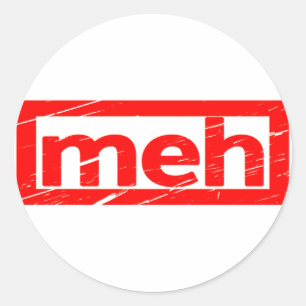 Meh Briefmarke Runder Aufkleber