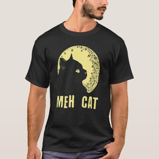 Meh Cat Cat Humor Kitten Introvert Cat Mom T-Shirt (Vorderseite)