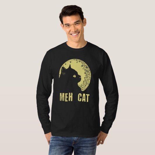 Meh Cat Cat Humor Kitten Introvert Cat Mom T-Shirt (Vorne ganz)