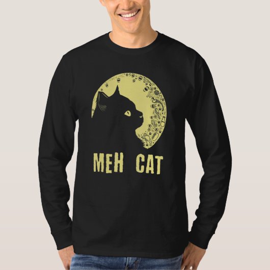 Meh Cat Cat Humor Kitten Introvert Cat Mom T-Shirt (Vorderseite)