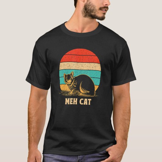 Meh Cat Cat Spaß Kitten Introvertieren Cat Mama 1 T-Shirt (Vorderseite)