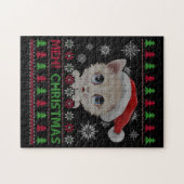 Meh Cat Christmas TShirt Puzzle (Horizontal)