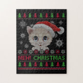 Meh Cat Christmas TShirt Puzzle (Vertikal)