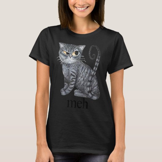Meh Cat Tee für Katze (Vorderseite)