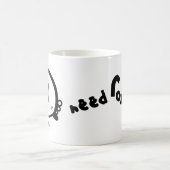 Meh (& das coole runde Ding mit 1 Auge) Kaffee v1 Kaffeetasse (Mittel)