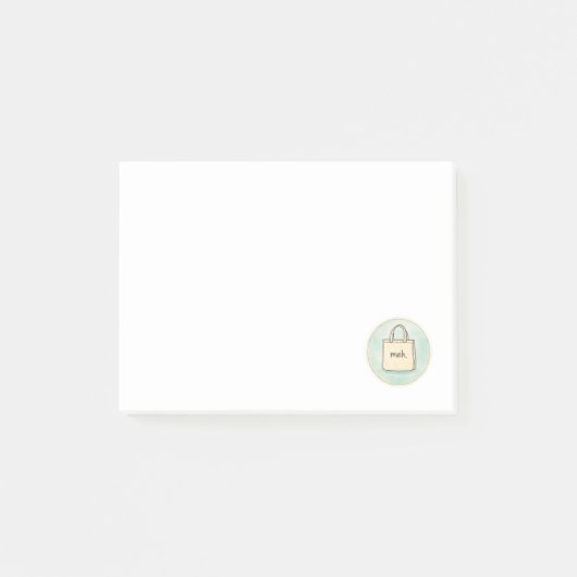Meh-Einkaufstasche Notizen (Vorderseite)