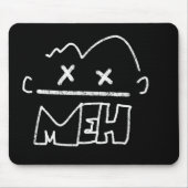 Meh Funny Face Emoji Mousepad (Vorne)