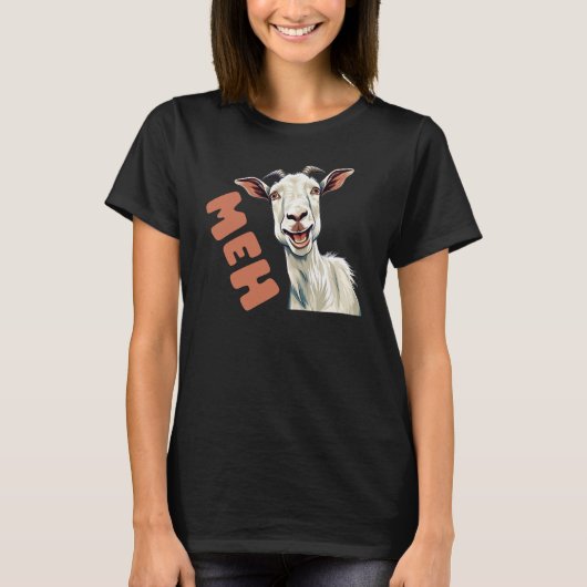 Meh, Funny Farm Animal T-Shirt (Vorderseite)