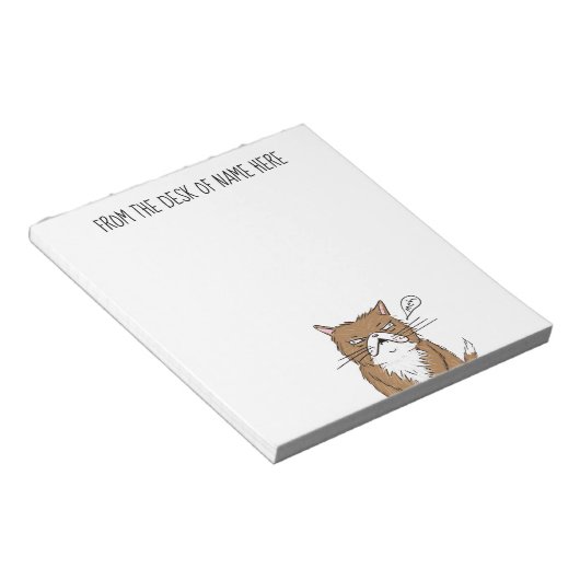 Meh Funny Grumpy Cat Zeichnend Notizblock (angewinkelt)