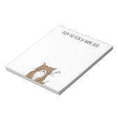 Meh Funny Grumpy Cat Zeichnend Notizblock (Rotiert)