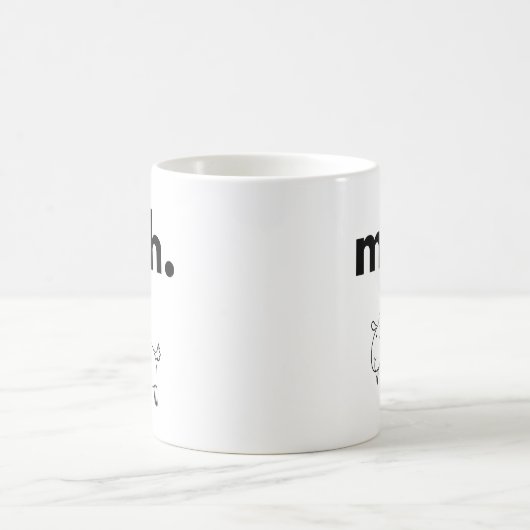 Meh. Goat Doodle Funny Minimalist Mug Kaffeetasse (Mittel)