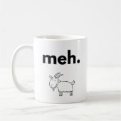 Meh. Goat Doodle Funny Minimalist Mug Kaffeetasse (Links)