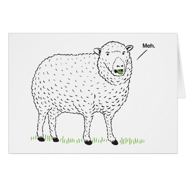 "Meh" Karte (Vorderseite (Horizontal))