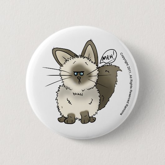 Meh Katzen-Knopf Button (Vorderseite)