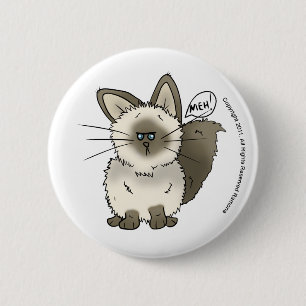 Meh Katzen-Knopf Button