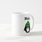 Meh meme lustige Apathiezitat Penguin-Kaffee-Tasse Kaffeetasse (VorderseiteRechts)
