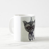 meh mürrische Katzen-Partyteekaffee-Tassenkunst Kaffeetasse (Vorderseite Links)