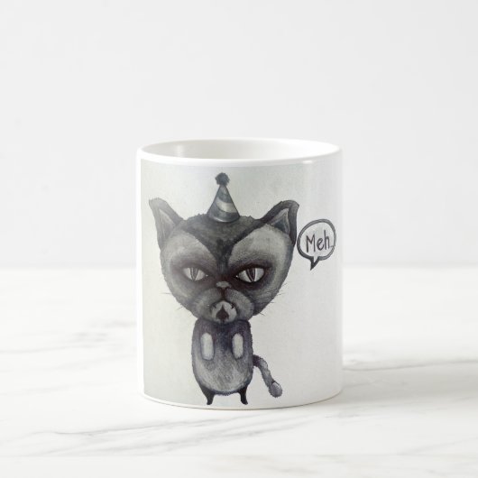 meh mürrische Katzen-Partyteekaffee-Tassenkunst Kaffeetasse (Mittel)