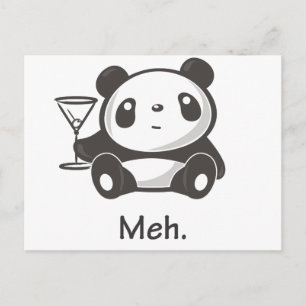 Meh Panda Postkarte