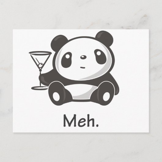 Meh Panda Postkarte (Vorderseite)