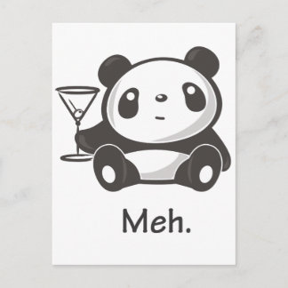 Meh Panda Postkarte