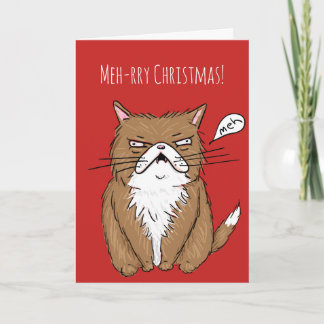 Meh-rry Weihnachtslustige mürrische Feiertagskarte