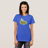 Meh (sagte die Ziege) Funny Wordplay Cartoon T-Shirt (Vorne ganz)