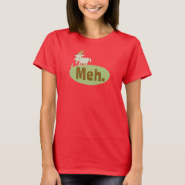 Meh (sagte die Ziege) Funny Wordplay Cartoon T-Shirt