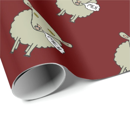Meh Sheep Geschenkpapier (Rolleneckpunkt)