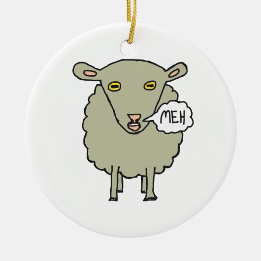 Meh Sheep Keramik Ornament (Vorne)