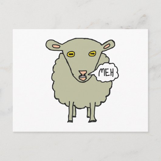 Meh Sheep Postkarte (Vorderseite)