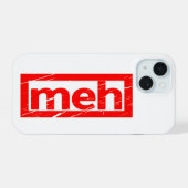 Meh Stempel iPhone 15 Hülle (Rückseite (Horizontal))