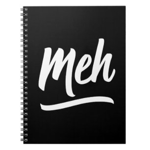 Meh Typografie Notizblock