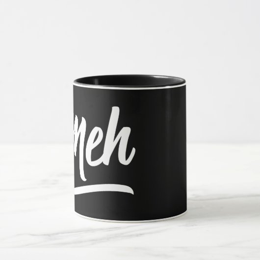 Meh Typografie Tasse (Zentrum)