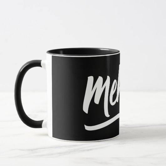 Meh Typografie Tasse (Links)