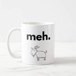 Meh. Ziegen-Doodle Lustiger Minimalist Becher Kaffeetasse