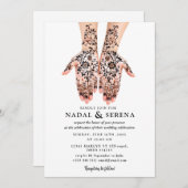 Mehandi Hochzeit Einladung (Vorne/Hinten)