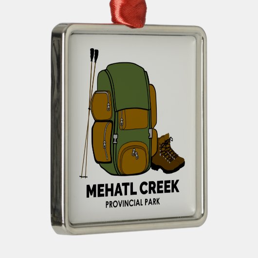 Mehatl Creek Provincial Park Backpack Ornament Aus Metall (Rechts)